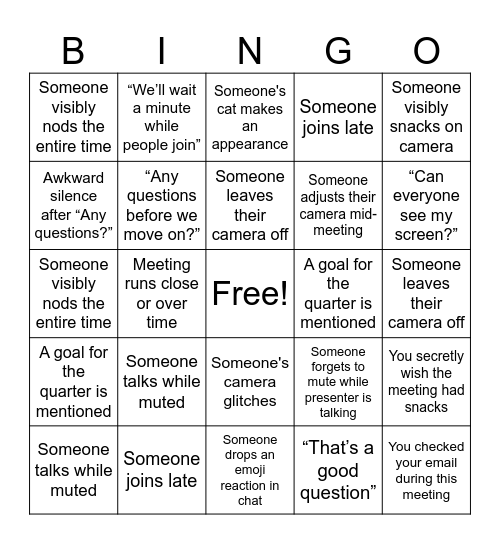 SEO HUDDLE BINGO Card