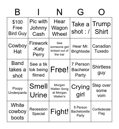 Nash 2025 Bingo Card