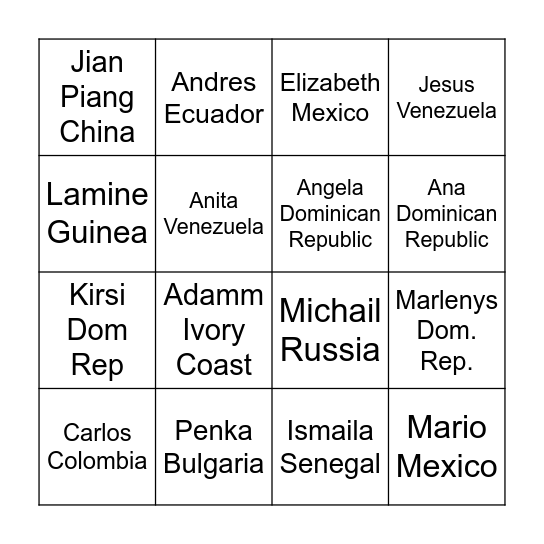 3_30 - 5_30 Class Bingo Card