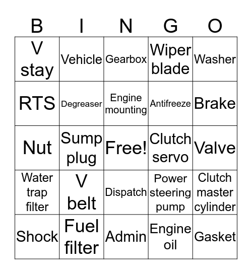 PROTEA BINGO Card