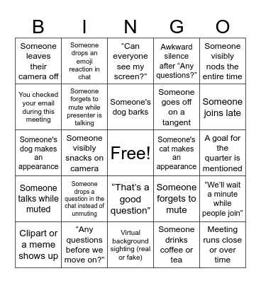 SEO HUDDLE BINGO Card