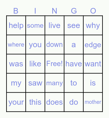 Bingo #1 - Kash Bingo Card