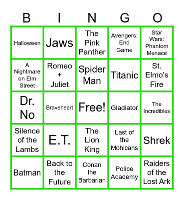 MUSIC BINGO at the Ann Arbor Eagles!  Movie Themes!🎥🎬🎞️🍿 Bingo Card