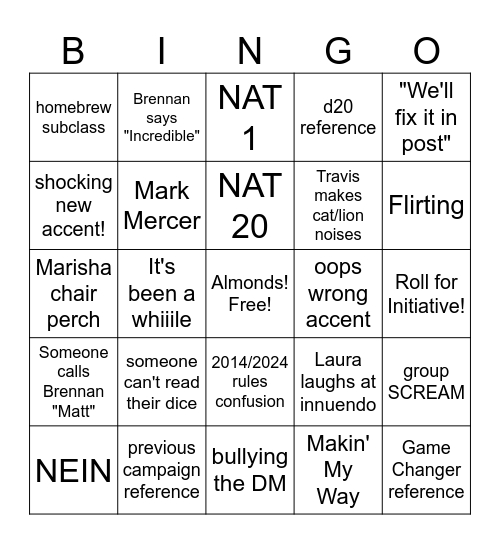 CR CAMPAIGN 4 BINGO BABEY Bingo Card