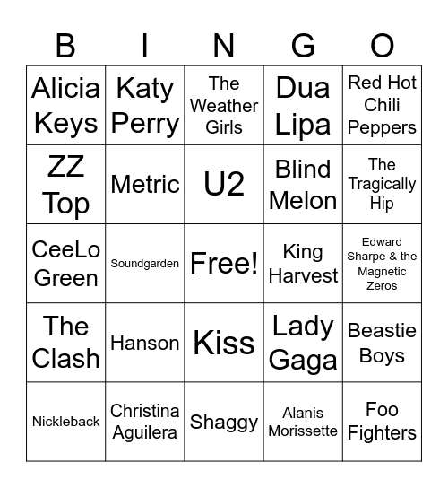 Bingo Game 2 Bingo Card