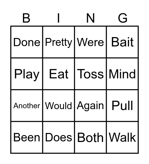Fundations U3 Bingo Card