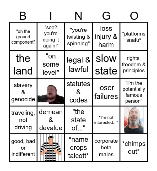 Paul Unslaved Bingo Card
