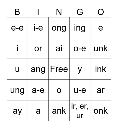 Unit 10 BINGO Card