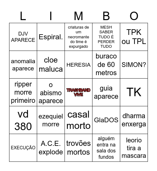 BINGO DE TERMINAL Bingo Card