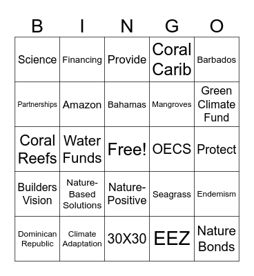 CARIBBEAN BINGO Card