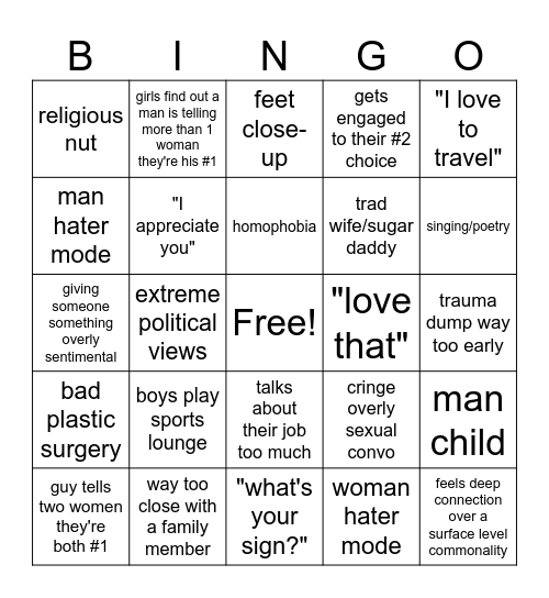 LIB Pods edition Bingo Card