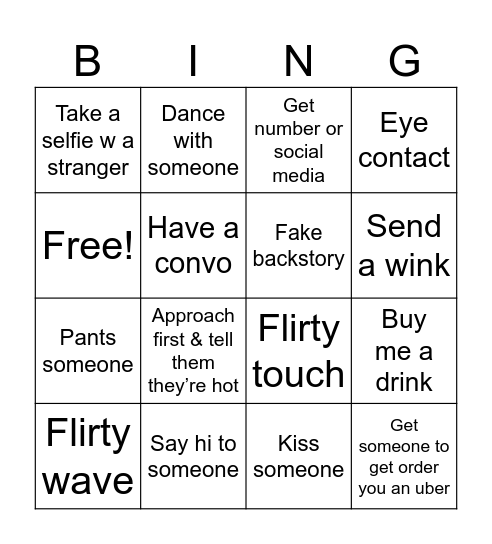 Girls night out!!! Bingo Card