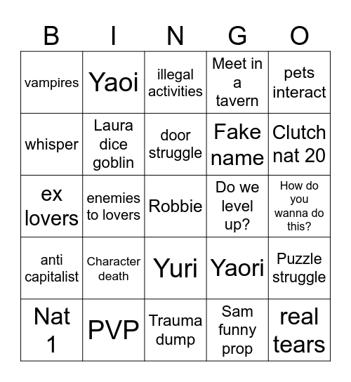 CR Campaign 4 Bingo Card