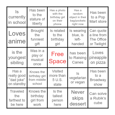 Bearly Bingo Card