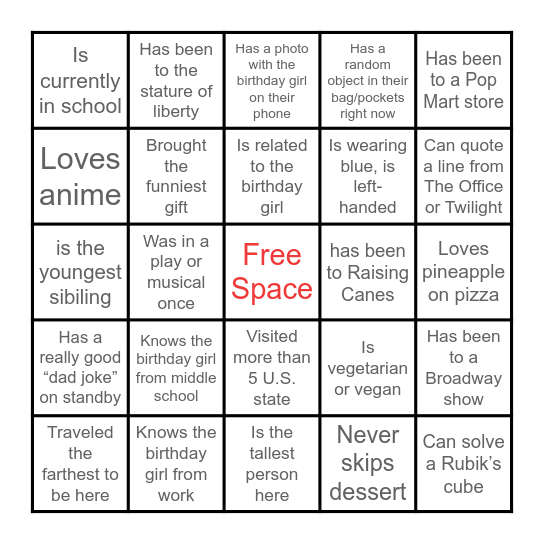 Bearly Bingo Card