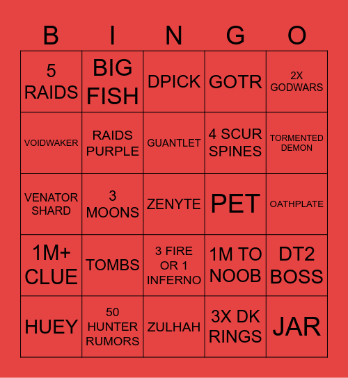 TEAM TELO TUBBIES Bingo Card