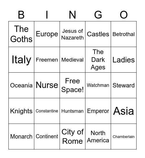 Unit 0 and 1 Bingo Card