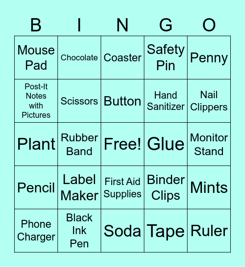 Office Desk Bingo - Whose Desk had these? Bingo Card