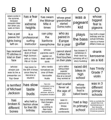 PRIM BINGO - Find a Prim Who... Bingo Card