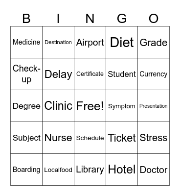 IELTS BINGO Card