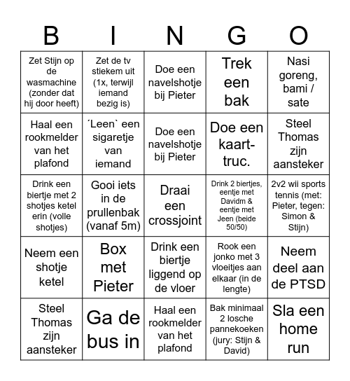 Niels Bingo Card