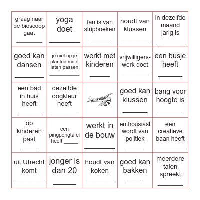 Plesman Buren-BBQ - Vind iemand die... Bingo Card