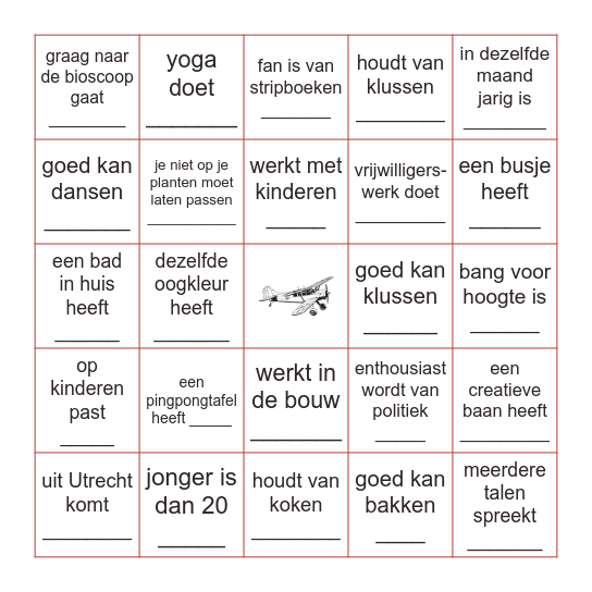 Plesman Buren-BBQ - Vind iemand die... Bingo Card