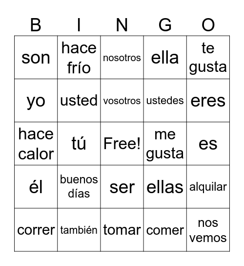Jugar al bingo 2 Bingo Card