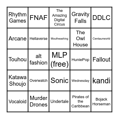 koa interest bingo Card