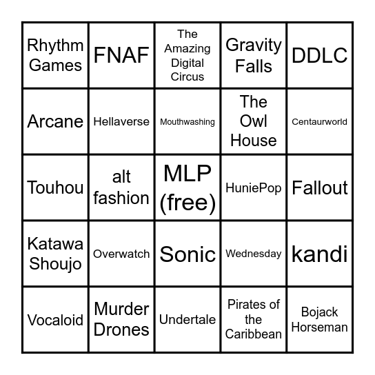 koa interest bingo Card