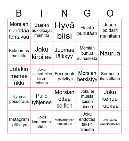 MH:n POLTTARI BINGO Card