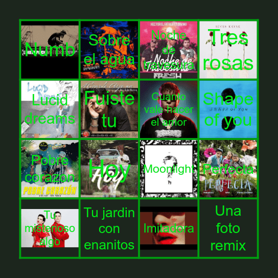 BINGO MUSICAL Bingo Card