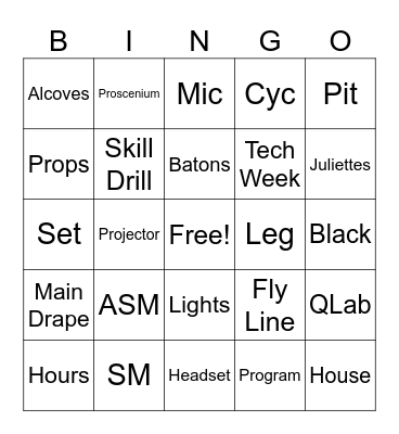 Tech Bingo Card