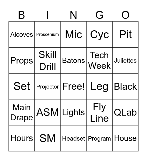 Tech Bingo Card