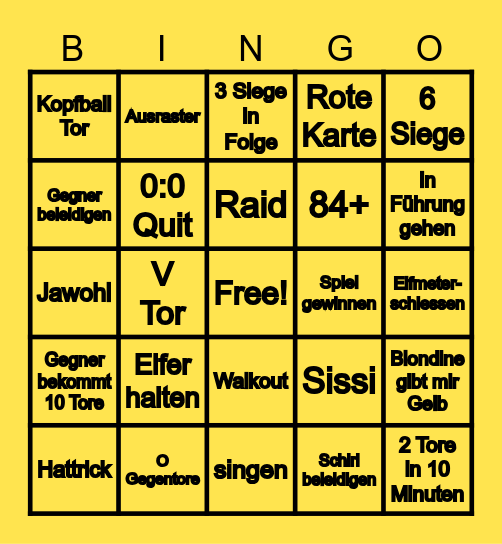 WL Bingo Card