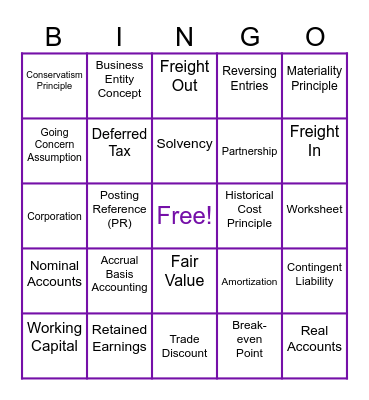 Hard Round Bingo Card