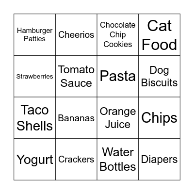 ALDI Bingo Card