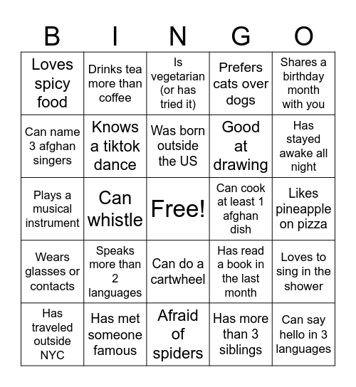 Leadership 2025 Bingo Card