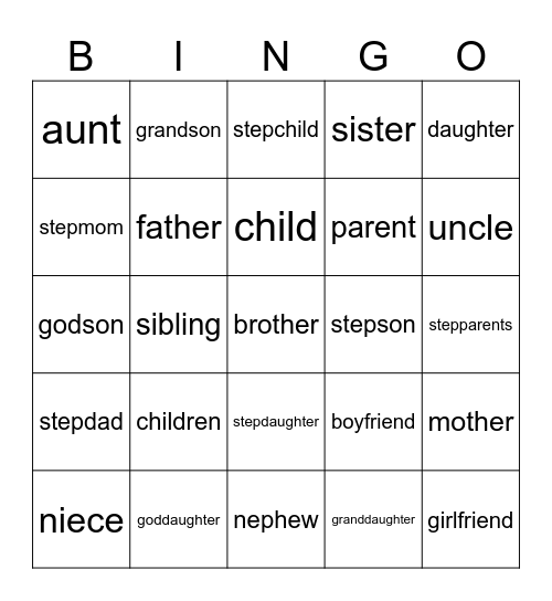 Relationship Bingo - flipcards! Bingo Card