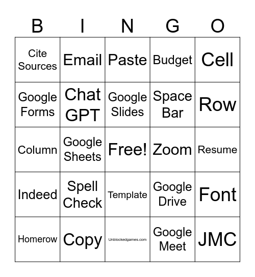 Doc Proc Bingo Card