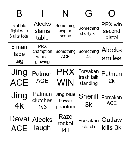 LOTUS BINGO Card