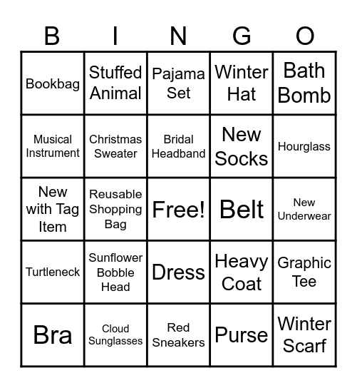 Pocket Bingo Card