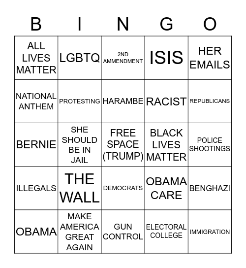 MAX FAMILY ARGUMENT BINGO- THANKSGIVING EDITION Bingo Card