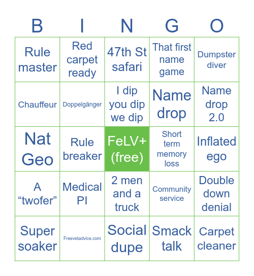 FOS Bingo Card