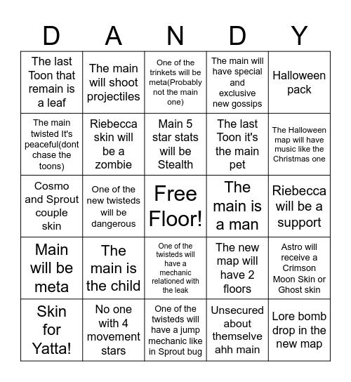 Halloween Event Bingo Card