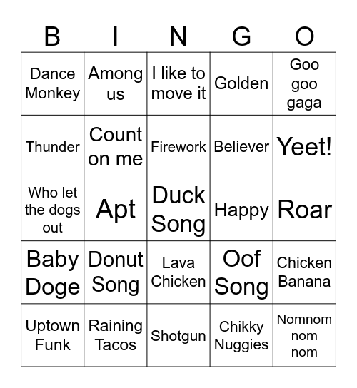 Sams Birthday Bingo Card