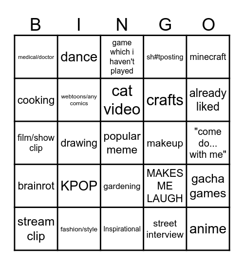 BINGO! Bingo Card