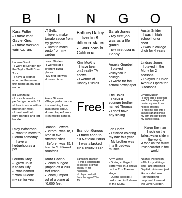Friend's Spooky Truths Bingo Card