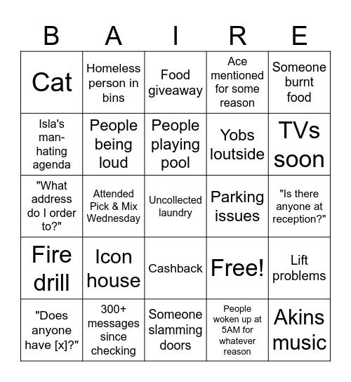 Bingo Card