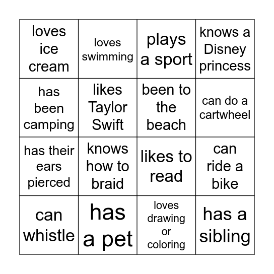 Bingo Card